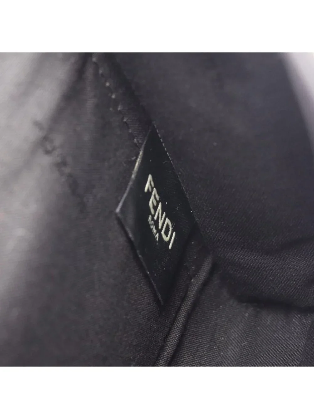 Fendi Shoulder Bag Double Baguette Canvas Leather